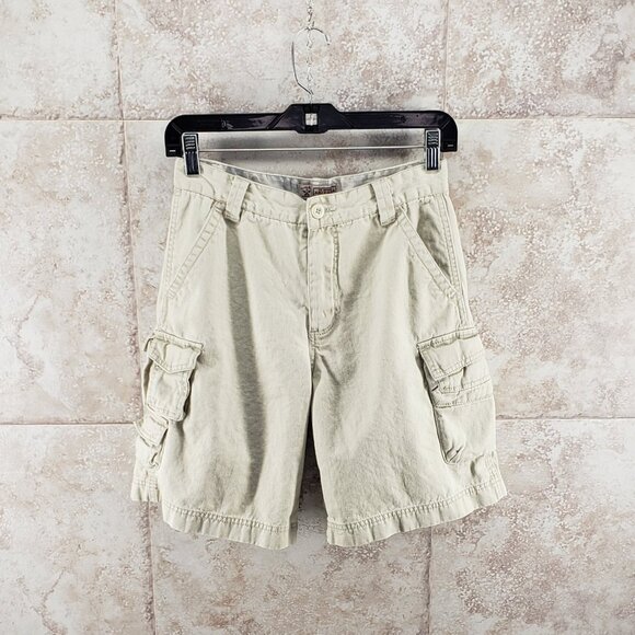 Arizona Jeans Cargo Shorts Light Tan Sandy Big Boys Size 8 Vintage 2000s - Picture 1 of 6